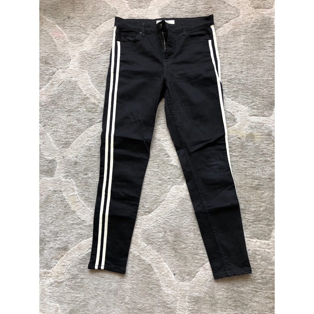 TopShop Crop Skinny Jeans with Side Stripes